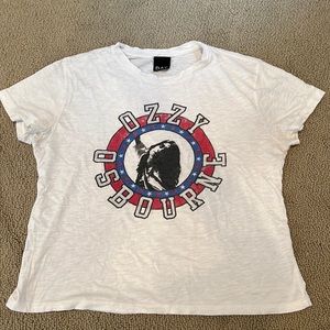 Short-sleeved vintage t-shirt with Ozzy Osborne logo